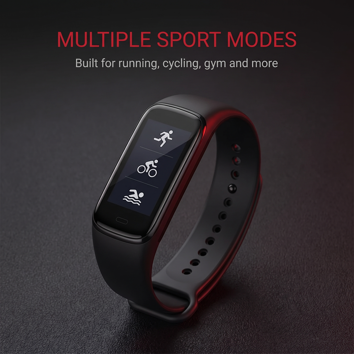 Professional Smart Fitness Band Heart Rate Blood Pressure Blood Oxygen Monitor IP67 Waterproof Activity Tracker Bracelet for Sport Health Monitoring