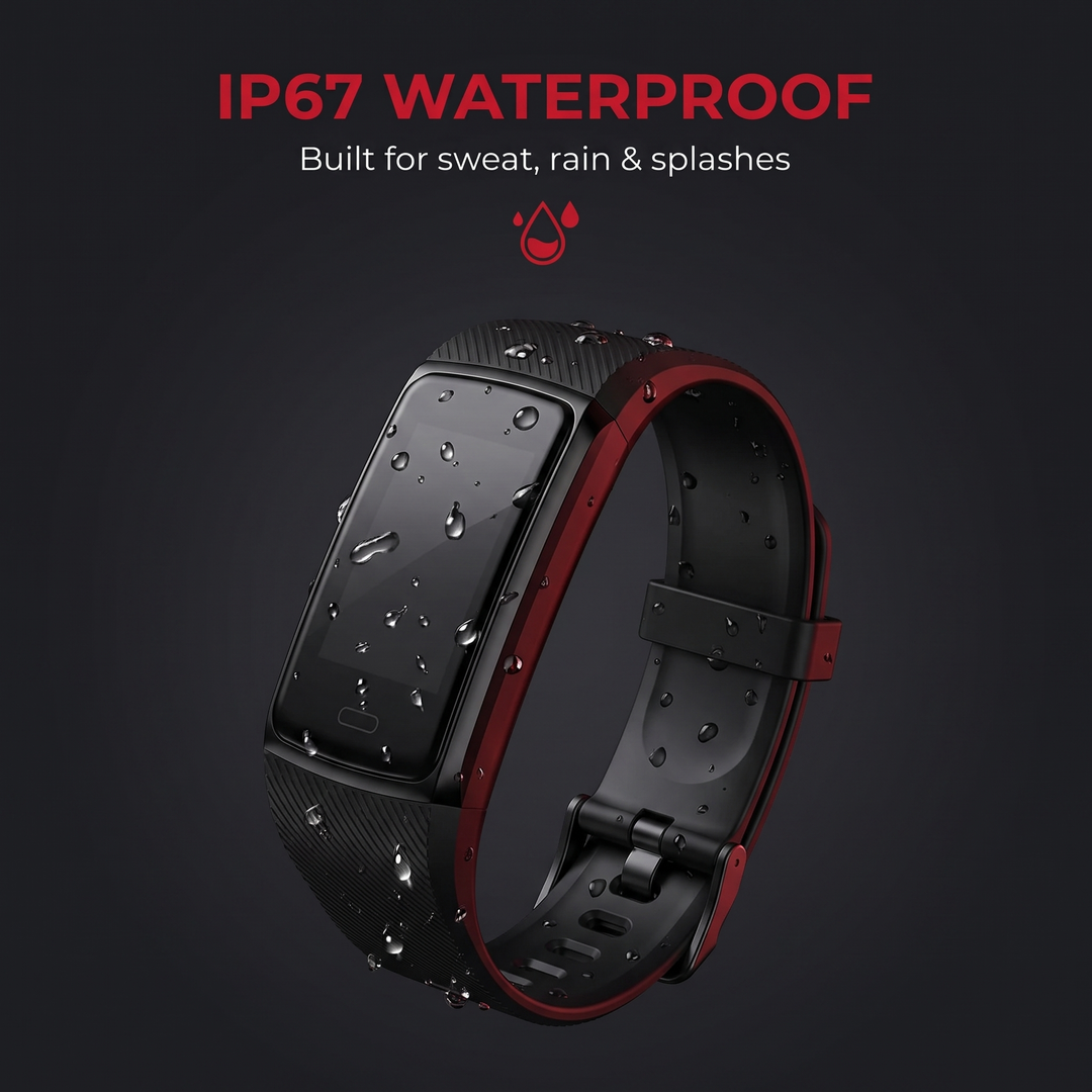 Professional Smart Fitness Band Heart Rate Blood Pressure Blood Oxygen Monitor IP67 Waterproof Activity Tracker Bracelet for Sport Health Monitoring