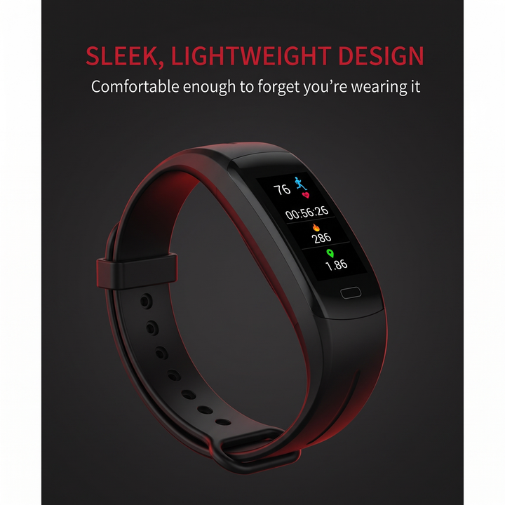 Professional Smart Fitness Band Heart Rate Blood Pressure Blood Oxygen Monitor IP67 Waterproof Activity Tracker Bracelet for Sport Health Monitoring
