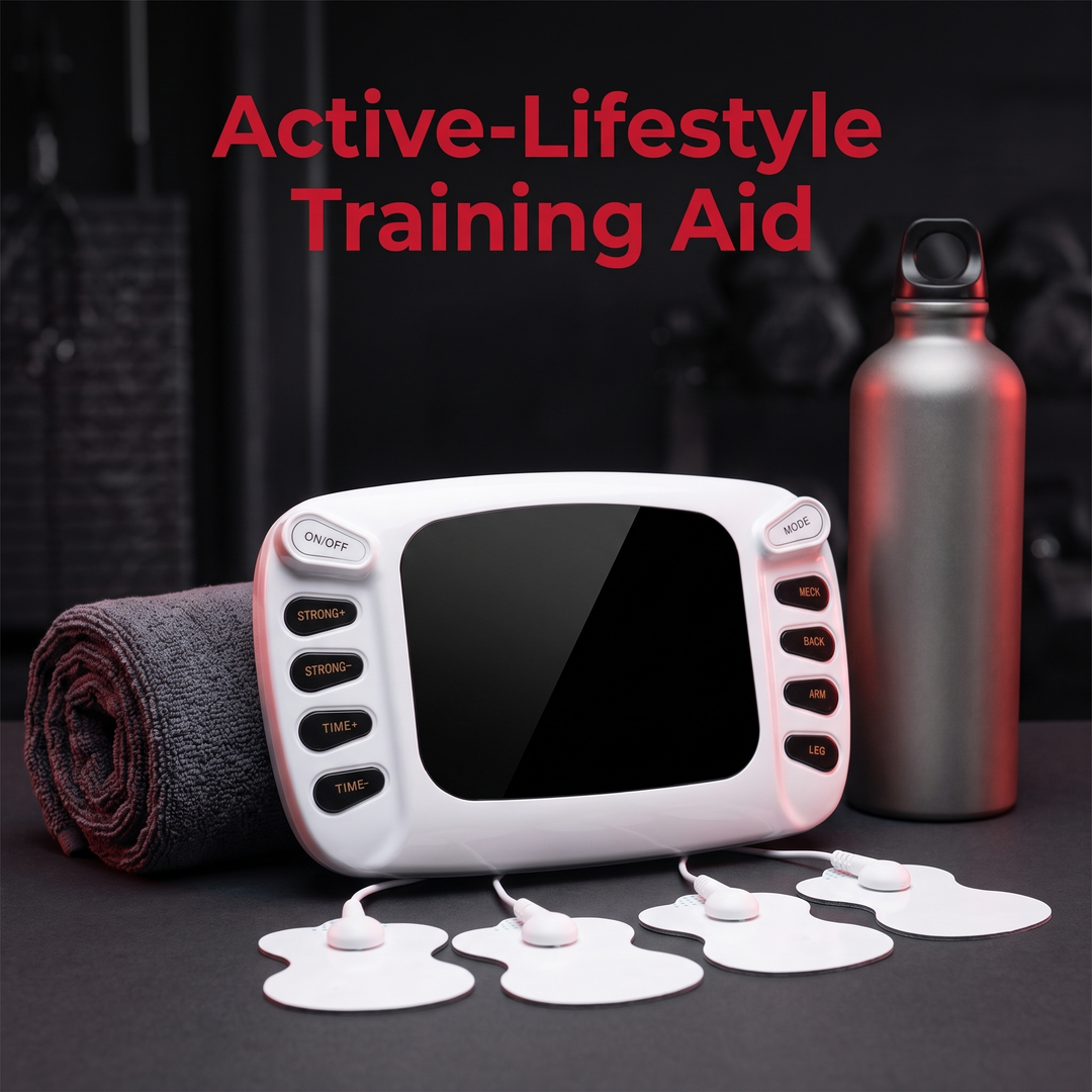Professional TENS EMS Muscle Stimulator Electrotherapy Device 8 Modes 15 Intensity Levels Pain Relief Muscle Recovery Physiotherapy Unit Home Gym