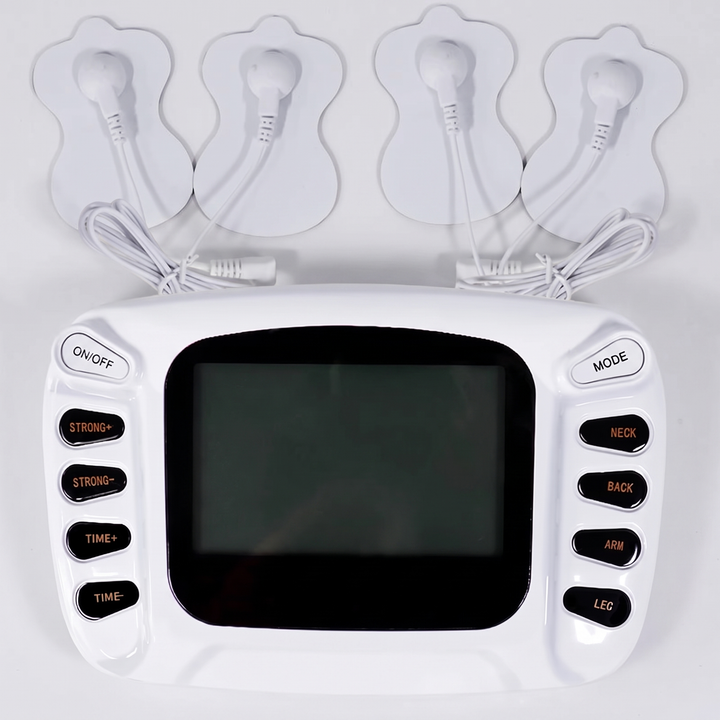 Professional TENS EMS Muscle Stimulator Electrotherapy Device 8 Modes 15 Intensity Levels Pain Relief Muscle Recovery Physiotherapy Unit Home Gym