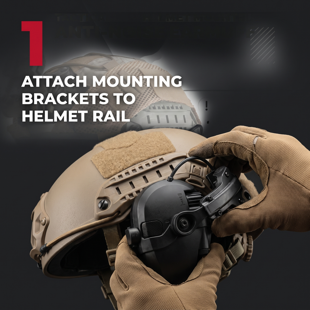 Professional Tactical Helmet Headset Active Noise Cancelling Ear Protection Shooting Hunting Hearing Defender Helmet Mounted Headphones