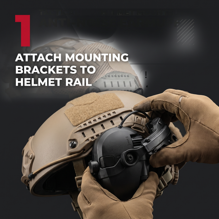 Professional Tactical Helmet Headset Active Noise Cancelling Ear Protection Shooting Hunting Hearing Defender Helmet Mounted Headphones