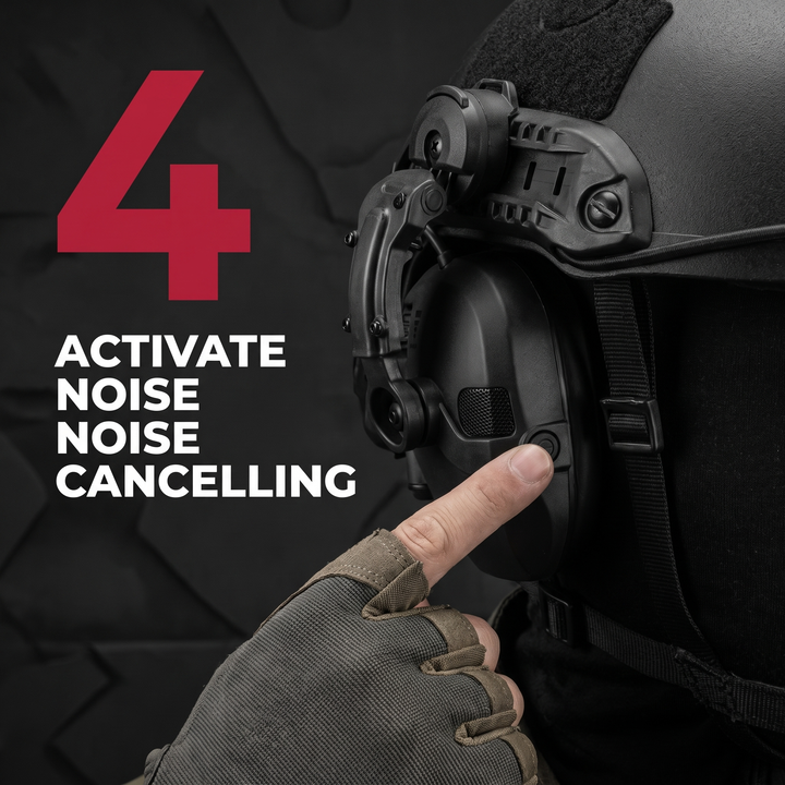 Professional Tactical Helmet Headset Active Noise Cancelling Ear Protection Shooting Hunting Hearing Defender Helmet Mounted Headphones