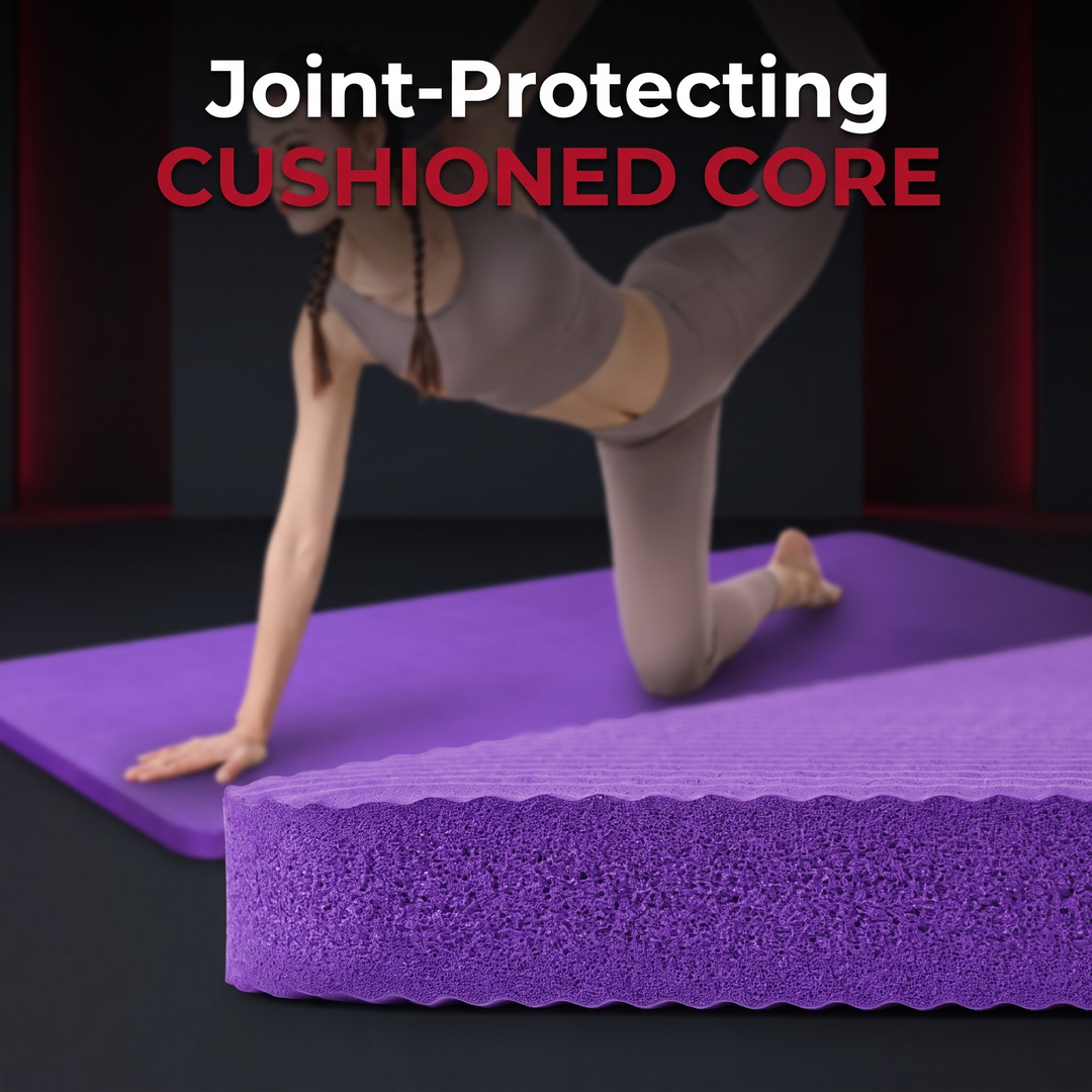 Professional Thick Exercise Mat Non-Slip Yoga Mat Pilates Fitness Training Mat with Carrying Strap for Floor Exercises Stretching Home Workout