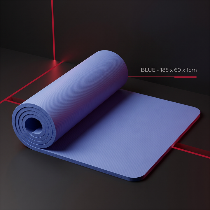 Professional Thick Exercise Mat Non-Slip Yoga Mat Pilates Fitness Training Mat with Carrying Strap for Floor Exercises Stretching Home Workout