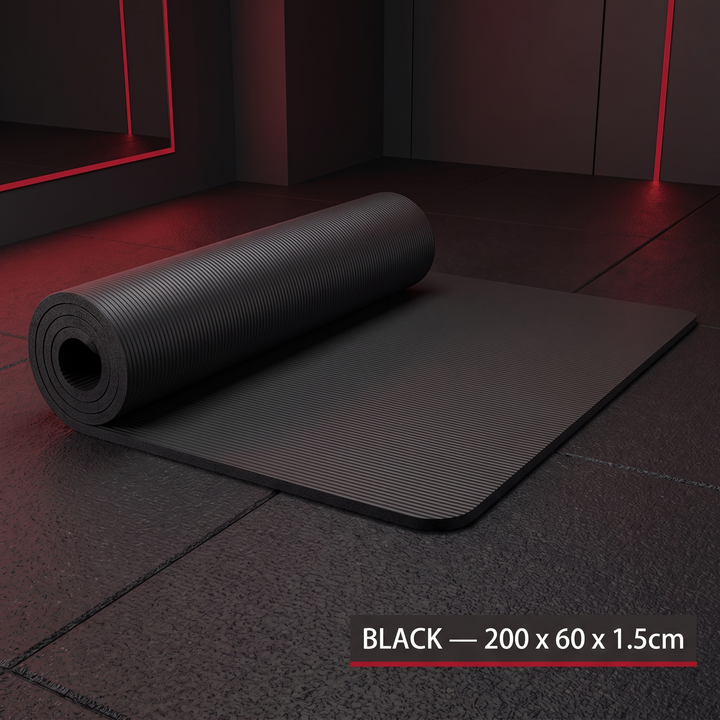 Professional Thick Exercise Mat Non-Slip Yoga Mat Pilates Fitness Training Mat with Carrying Strap for Floor Exercises Stretching Home Workout