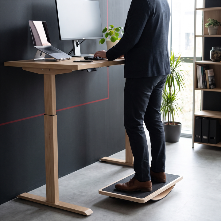 Professional Wooden Balance Board Square Anti-Slip Balance Training Board for Coordination Stability Core Strength Home Office Gym Yoga Rehabilitation Fitness