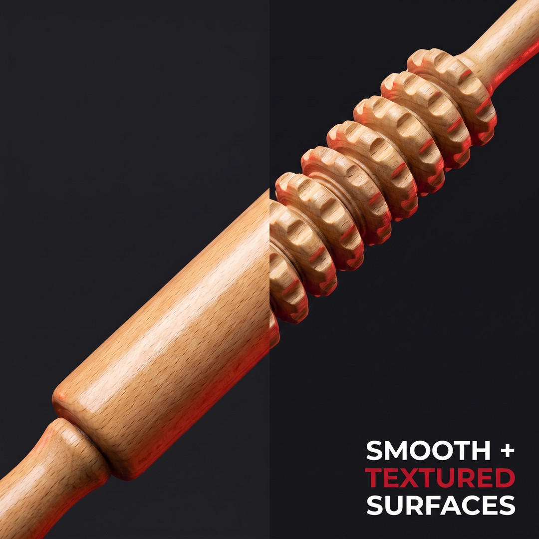 Professional Wooden Massage Roller Set Multifunctional Body Roller for Muscle Relief Cellulite Reduction Natural Wood Massager Men Women Home Recovery