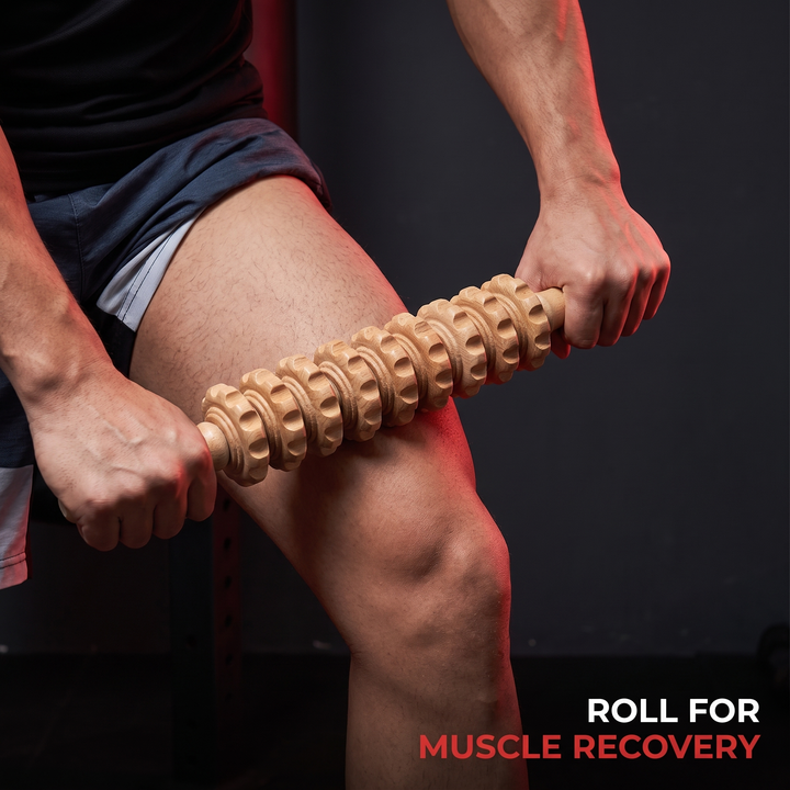 Professional Wooden Massage Roller Set Multifunctional Body Roller for Muscle Relief Cellulite Reduction Natural Wood Massager Men Women Home Recovery