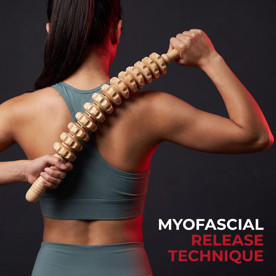 Professional Wooden Massage Roller Set Multifunctional Body Roller for Muscle Relief Cellulite Reduction Natural Wood Massager Men Women Home Recovery