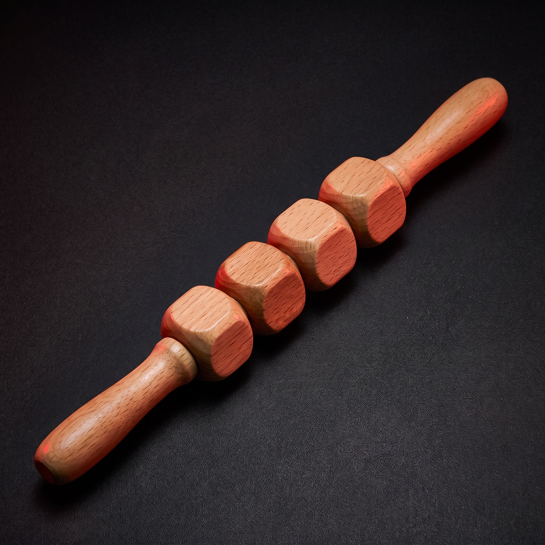 Professional Wooden Massage Roller Set Multifunctional Body Roller for Muscle Relief Cellulite Reduction Natural Wood Massager Men Women Home Recovery
