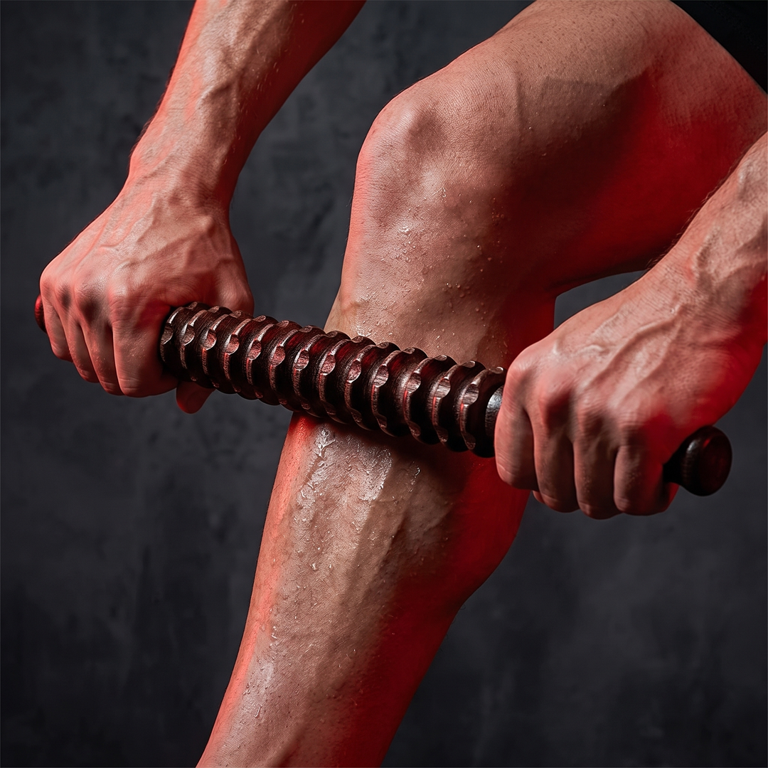 Professional Wooden Muscle Roller Stick with Trigger Point Massage for Back Leg Muscle Soreness Relief Recovery Tool Home Gym