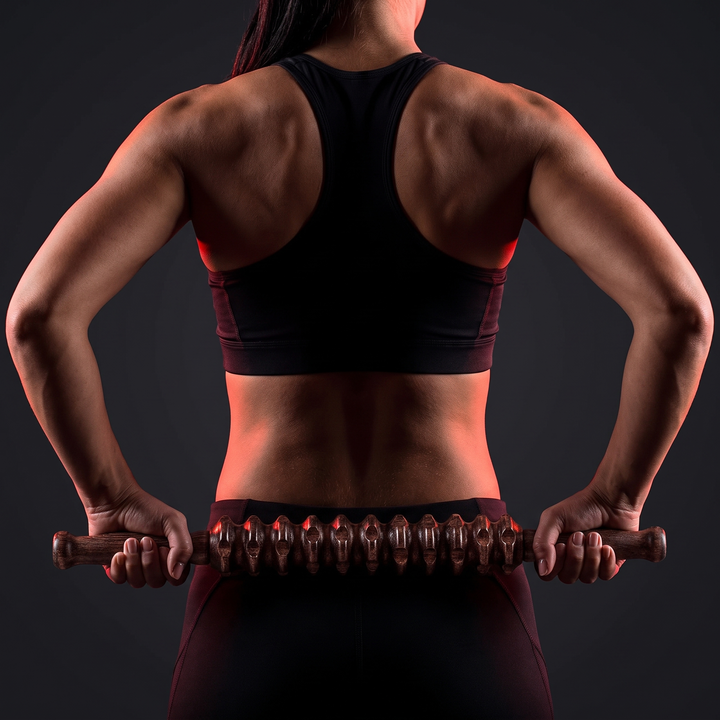 Professional Wooden Muscle Roller Stick with Trigger Point Massage for Back Leg Muscle Soreness Relief Recovery Tool Home Gym