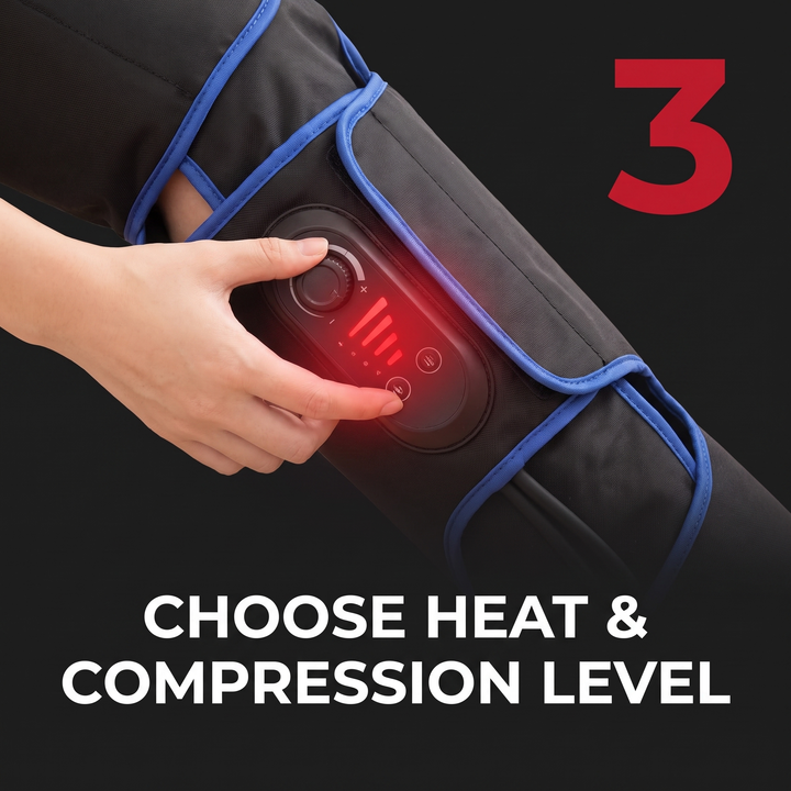 Rechargeable Leg Massager with Heat and Air Compression Adjustable Wrap for Circulation Support Muscle Recovery and Pain Relief Home Use