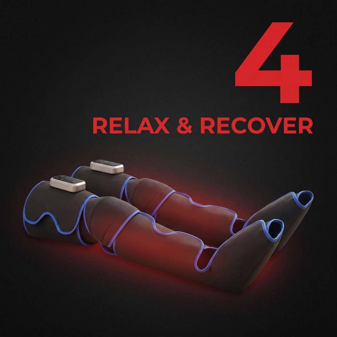 Rechargeable Leg Massager with Heat and Air Compression Adjustable Wrap for Circulation Support Muscle Recovery and Pain Relief Home Use