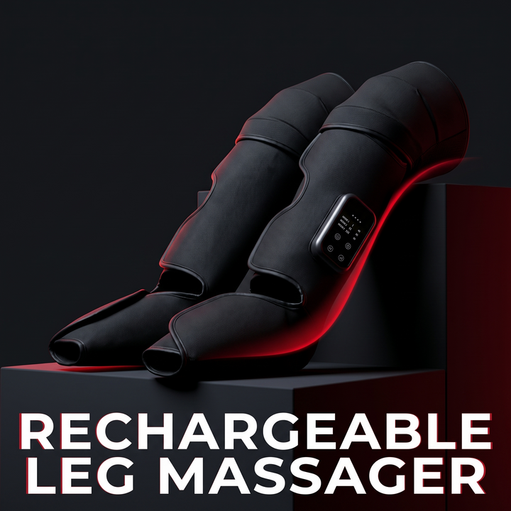 Rechargeable Leg Massager with Heat and Air Compression Adjustable Wrap for Circulation Support Muscle Recovery and Pain Relief Home Use