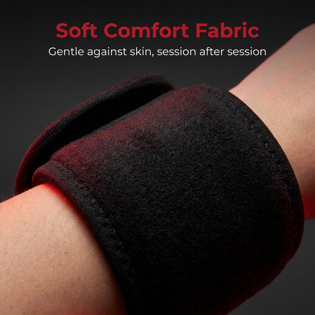 Rechargeable Red Light Therapy Wrist Wrap 48 LED Red and Infrared Light Hand Wrist Finger Joint Support Recovery Device Physiotherapy