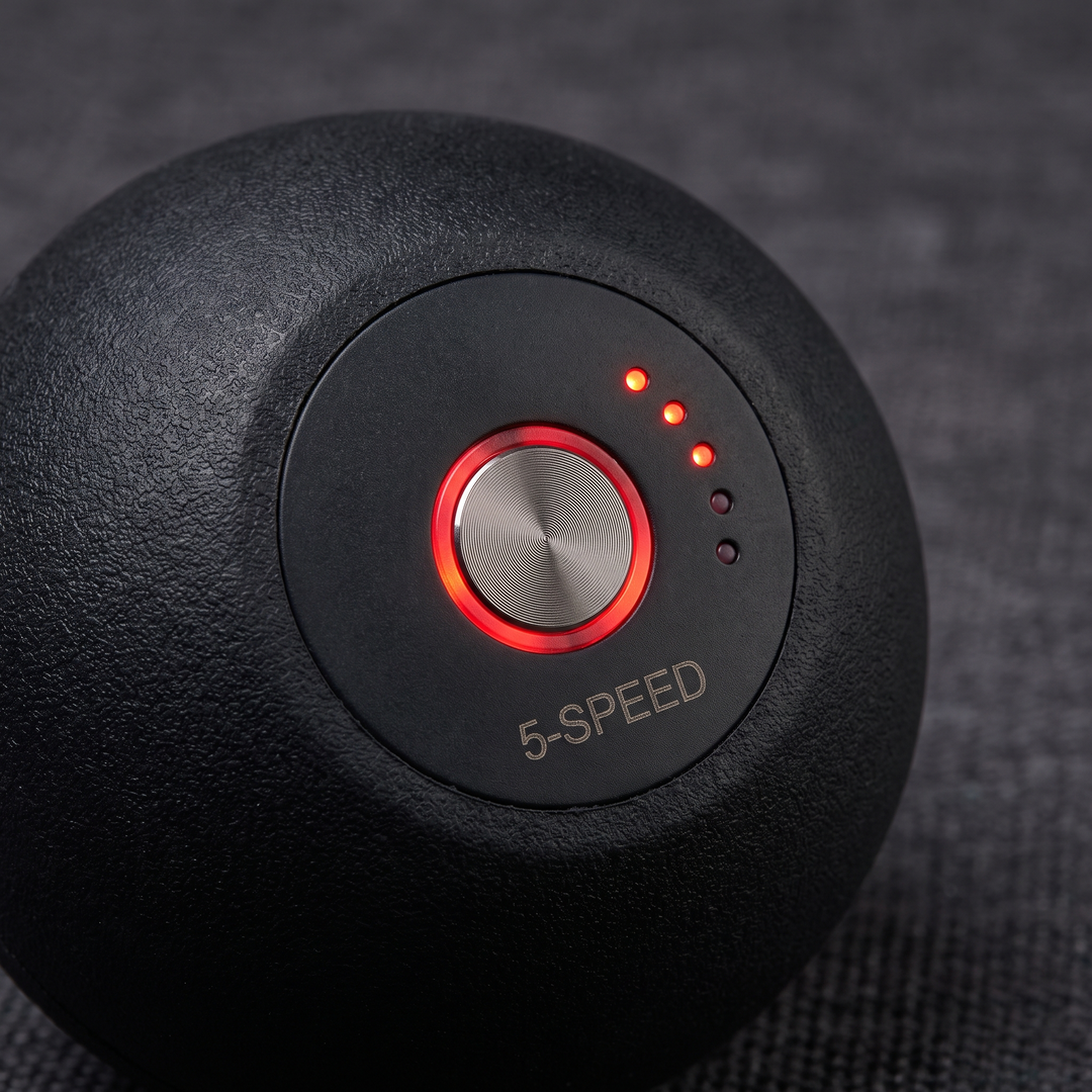 Rechargeable Vibrating Massage Ball Peanut Massager 5 Speed Foam Roller for Muscle Recovery Mobility Fitness Yoga Relaxation Portable