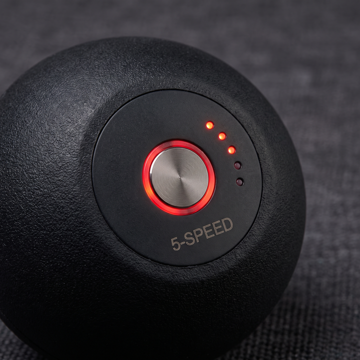 Rechargeable Vibrating Massage Ball Peanut Massager 5 Speed Foam Roller for Muscle Recovery Mobility Fitness Yoga Relaxation Portable