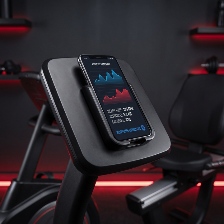Recumbent Exercise Bike Magnetic Resistance Stationary Bike Bluetooth App LCD Display Heart Rate Monitor Home Gym Cardio Fitness Bike Low Impact