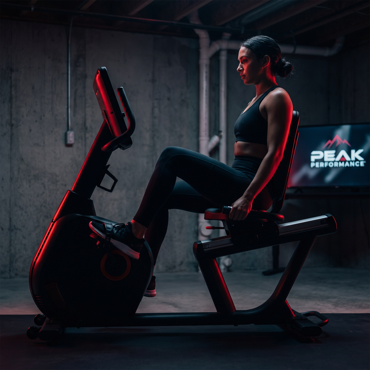 Recumbent Exercise Bike Magnetic Resistance Stationary Bike Bluetooth App LCD Display Heart Rate Monitor Home Gym Cardio Fitness Bike Low Impact