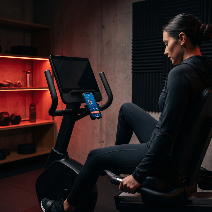 Recumbent Exercise Bike Magnetic Resistance Stationary Bike Bluetooth App LCD Display Heart Rate Monitor Home Gym Cardio Fitness Bike Low Impact