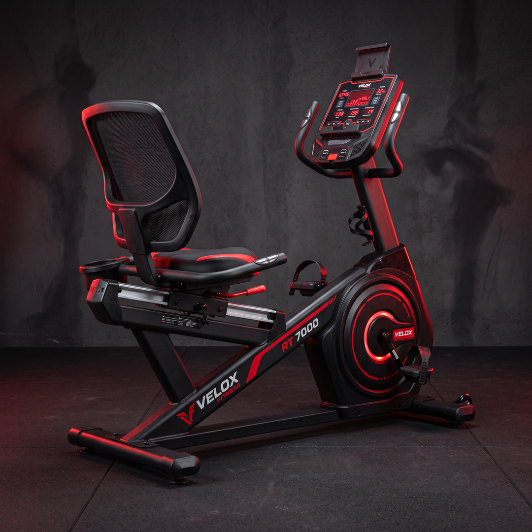 Recumbent Exercise Bike Magnetic Resistance Stationary Bike Bluetooth App LCD Display Heart Rate Monitor Home Gym Cardio Fitness Bike Low Impact