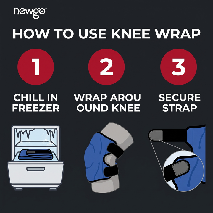Reusable Knee Ice Pack Wrap 2 Pack Gel Cold Pack for Knee Injuries Post Surgery Recovery Full Coverage Cold Therapy Compression Wrap