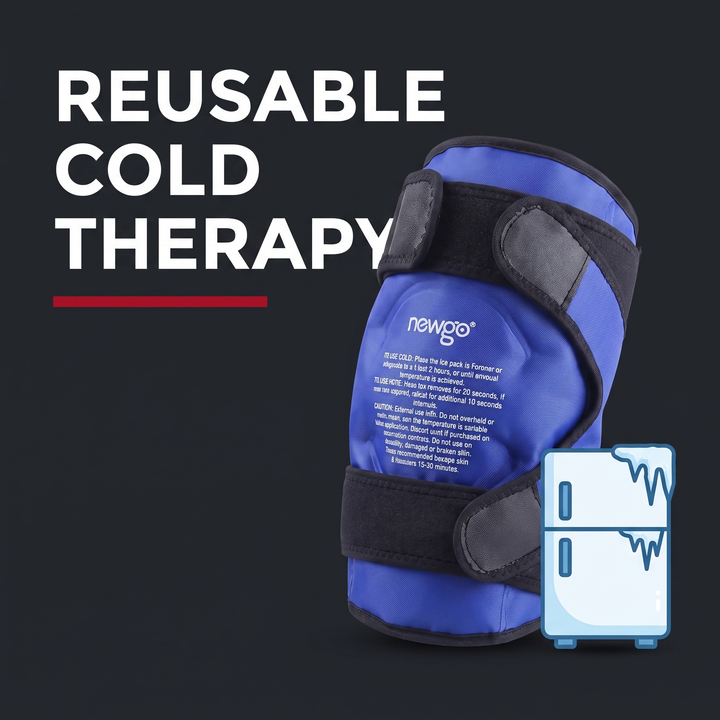 Reusable Knee Ice Pack Wrap 2 Pack Gel Cold Pack for Knee Injuries Post Surgery Recovery Full Coverage Cold Therapy Compression Wrap