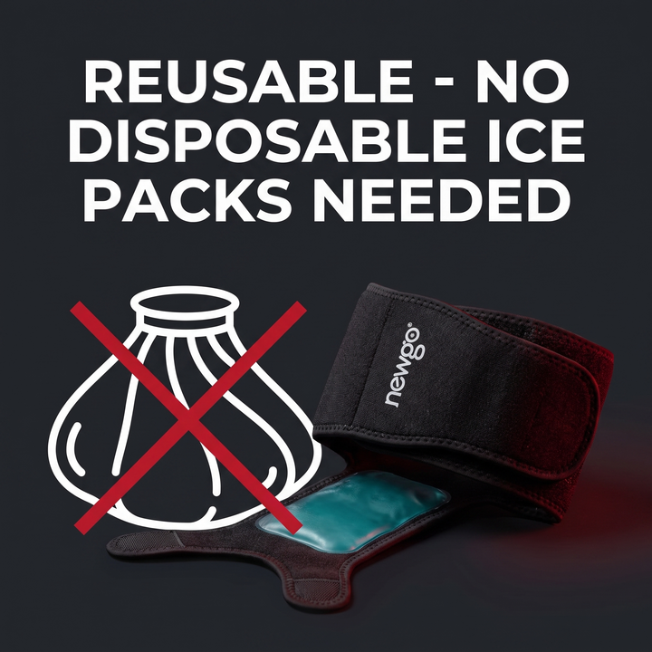 Reusable Knee Ice Pack Wrap Gel Cold Pack for Knee Injury Recovery Post Surgery Compression Cold Therapy Wrap Fits Around Entire Knee
