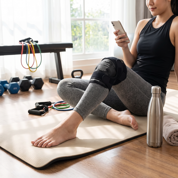 Reusable Knee Ice Pack Wrap Gel Cold Pack for Knee Injury Recovery Post Surgery Compression Cold Therapy Wrap Fits Around Entire Knee