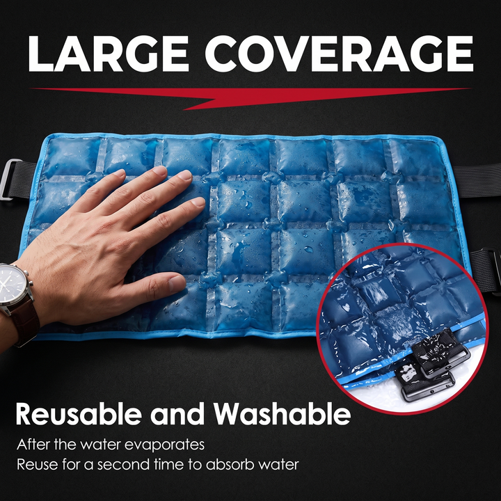 Reusable Large Ice Pack Hot Cold Gel Pack for Knee Leg Back Neck Shoulder Muscle Recovery Cooling Wrap Massage Pad Pain Relief Support