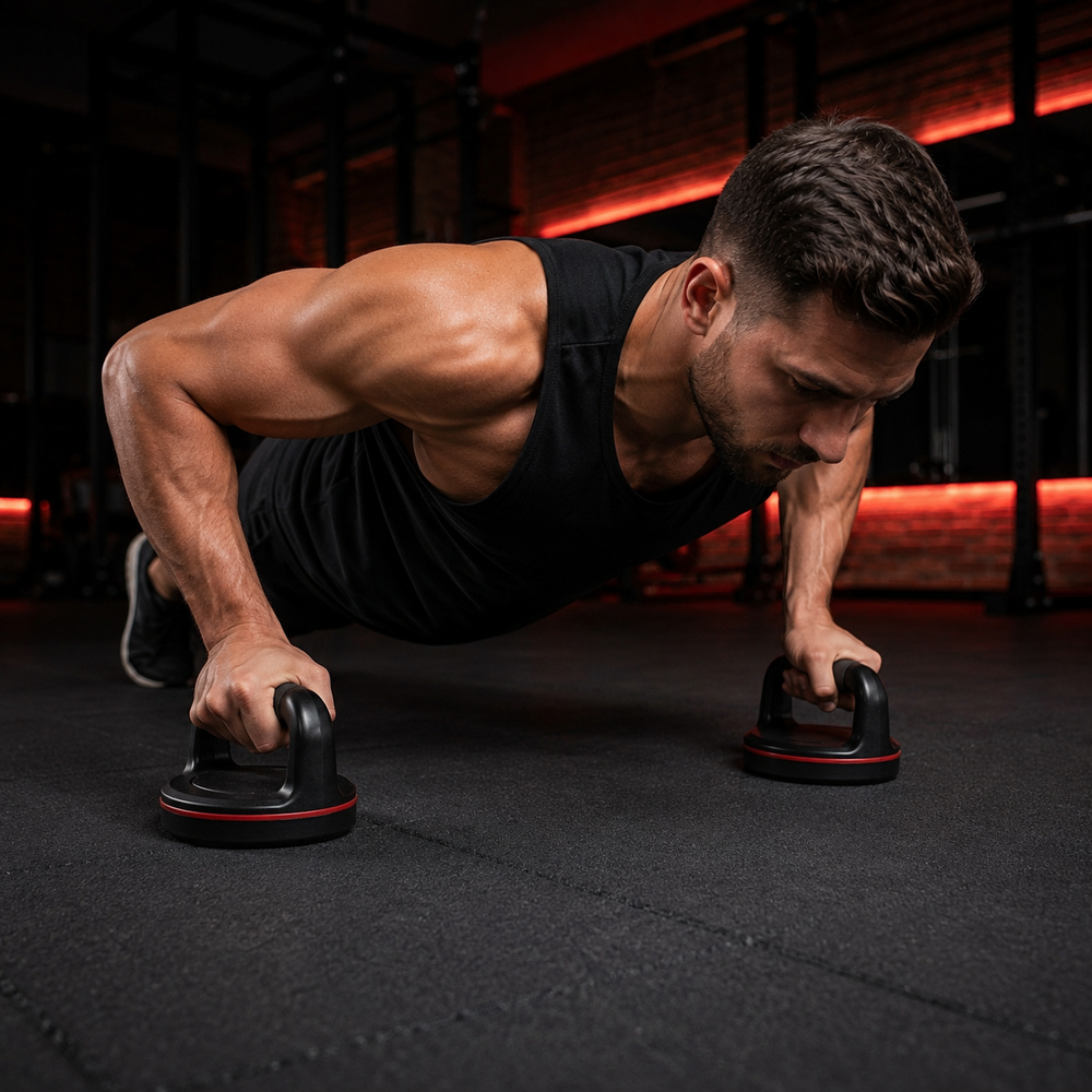 Rotating Push-Up Handles with Non-Slip Bases