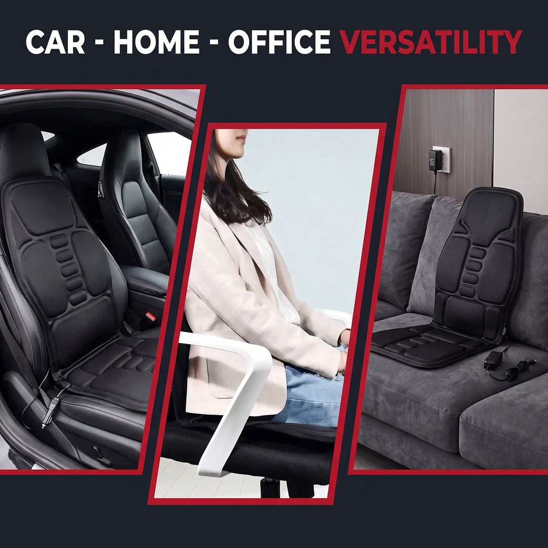 Shiatsu Massage Cushion Vibrating Infrared Heat Pad Neck Back Lumbar Full Body Massager Car Home Office Cervical Support Relief