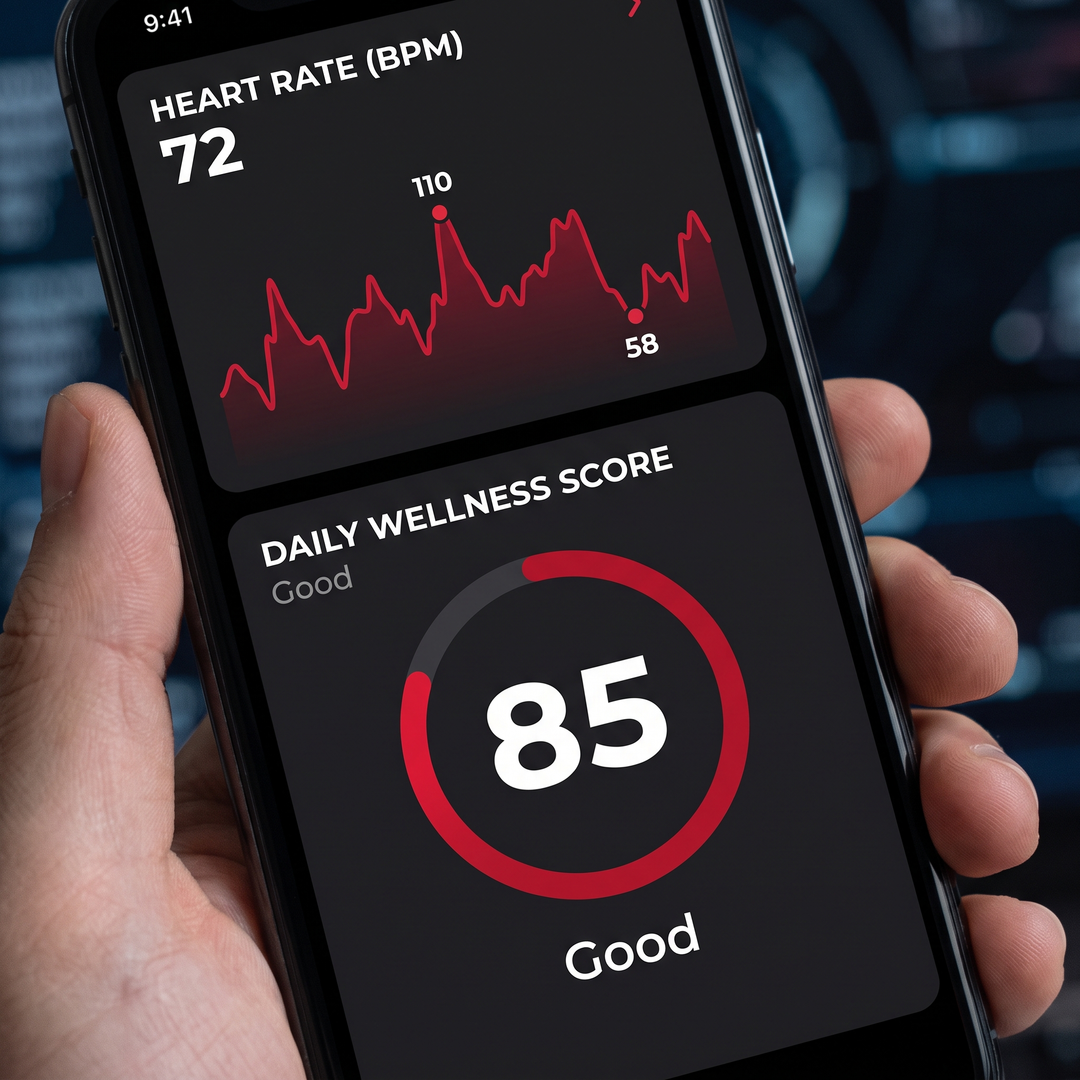 Smart Health Tracking Ring Heart Rate Blood Oxygen Skin Temperature Monitor 5ATM Waterproof Fitness Ring for Men Women Android iOS with Charging Case