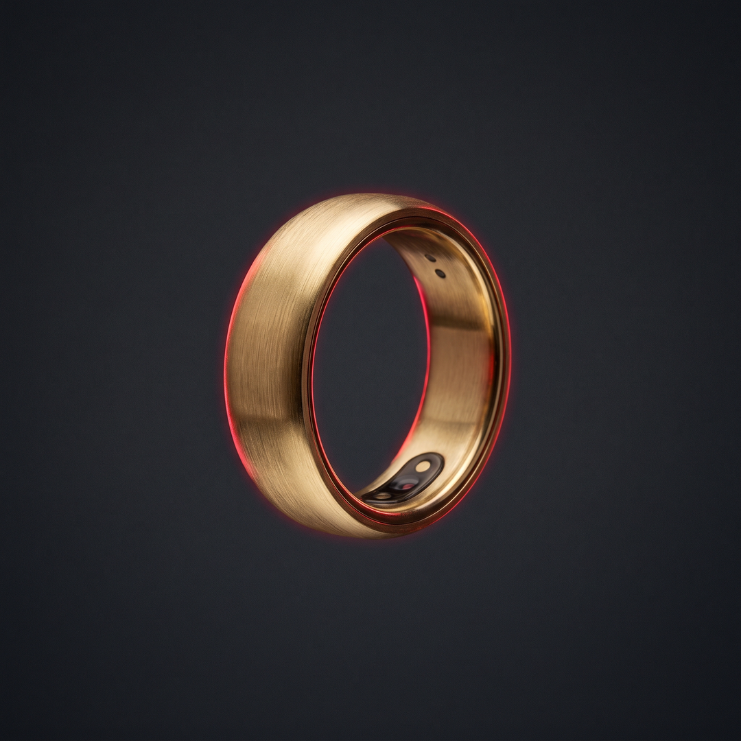 Smart Health Tracking Ring Heart Rate Blood Oxygen Skin Temperature Monitor 5ATM Waterproof Fitness Ring for Men Women Android iOS with Charging Case