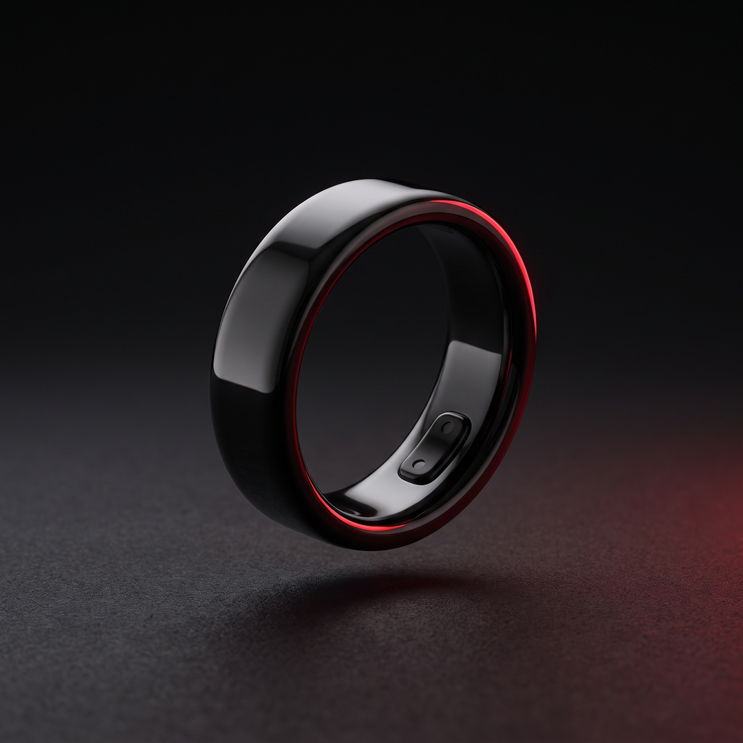 Smart Ring Health Monitor Fitness Tracker Ceramic Ring with Charging Case Heart Rate Sleep Tracker 5ATM Waterproof for Men Women Daily Wellness