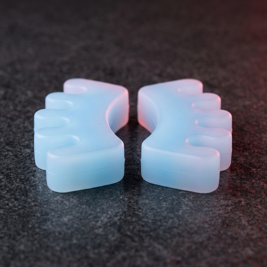 Soft Touch Silicone Toe Spacers Reusable Toe Separators for Foot Alignment Bunion Relief Overlap Correction Home Use 2 Pack