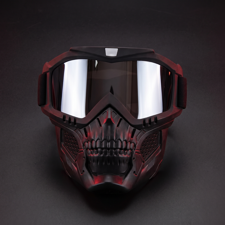 Tactical Goggles with Skull Face Mask Outdoor Riding Glasses Windproof UV Protection Off-Road Racing Cycling Eyewear Multi-Purpose