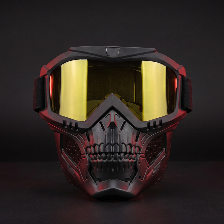 Tactical Goggles with Skull Face Mask Outdoor Riding Glasses Windproof UV Protection Off-Road Racing Cycling Eyewear Multi-Purpose