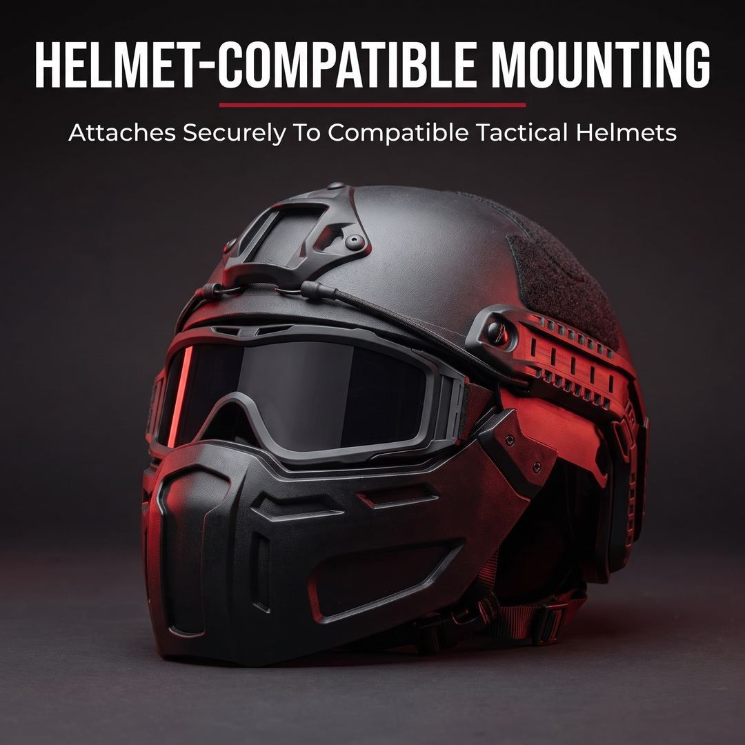 Tactical Half Face Mask with Flip Goggles Paintball Helmet Accessory for Hunting CS Shooting Airsoft Outdoor Sport Protective Gear