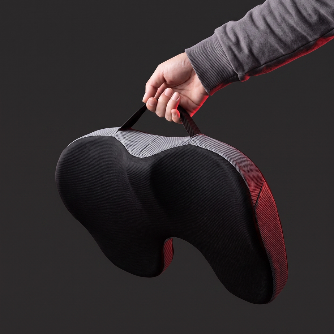 Therapeutic Massage Seat Cushion with Heat and Vibration Coccyx Pressure Relief Office Chair Pad Kegel Pelvic Floor Support Home and Work Use