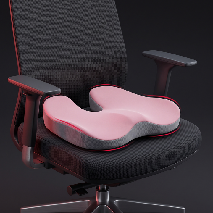 Therapeutic Massage Seat Cushion with Heat and Vibration Coccyx Pressure Relief Office Chair Pad Kegel Pelvic Floor Support Home and Work Use