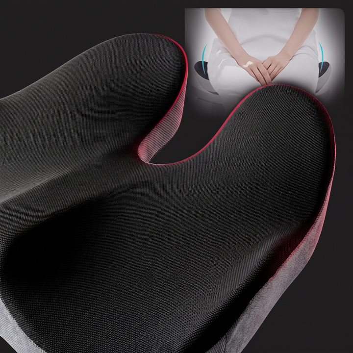 Therapeutic Massage Seat Cushion with Heat and Vibration Coccyx Pressure Relief Office Chair Pad Kegel Pelvic Floor Support Home and Work Use